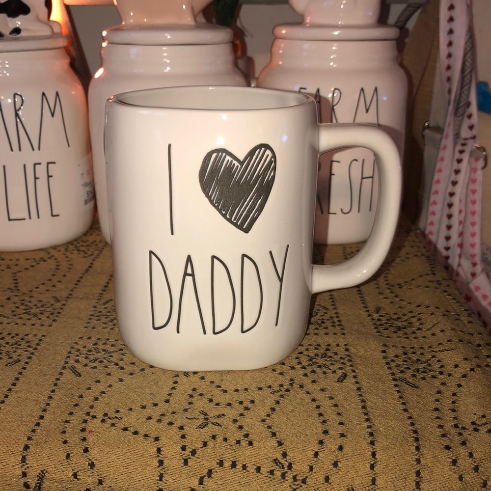 Rae Dunn I 🖤 DADDY Mug White